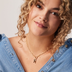 Clip Charm Chain - Gold Chain - Rose Link thumbnail 2