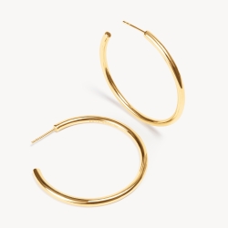 Lightweight Statement Hoops - Gold thumbnail 2