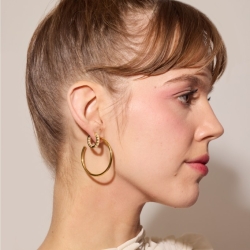 Lightweight Statement Hoops - Gold thumbnail 3