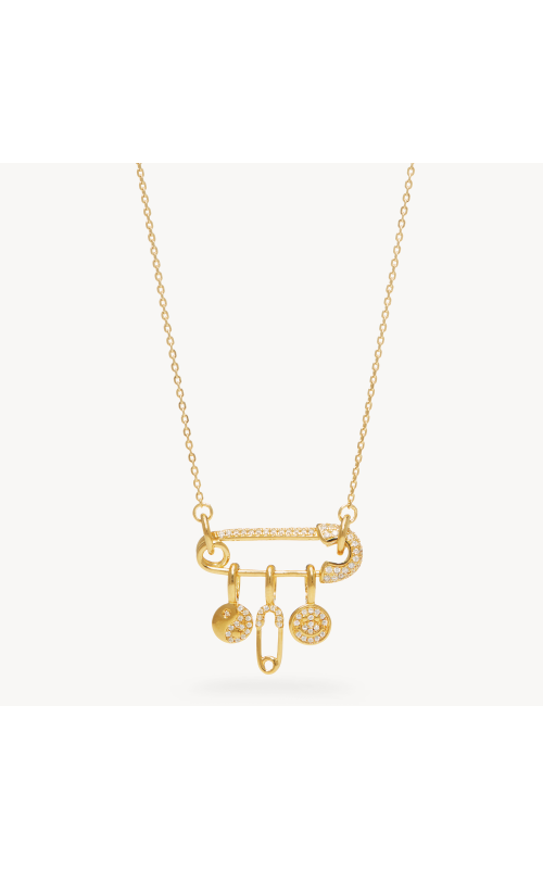 Safety Pin Necklace - Gold