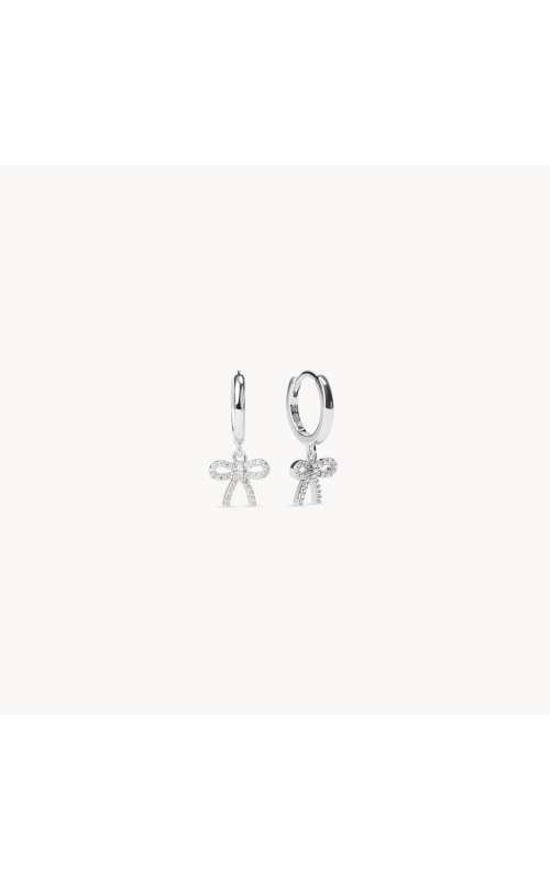 Baby Bow Hoops - Silver