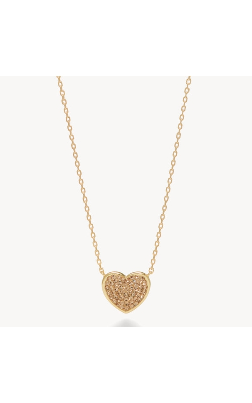 Sparkle Heart Pendant Necklace - Gold