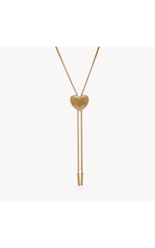 Puffy Heart Bolo Tie - Gold
