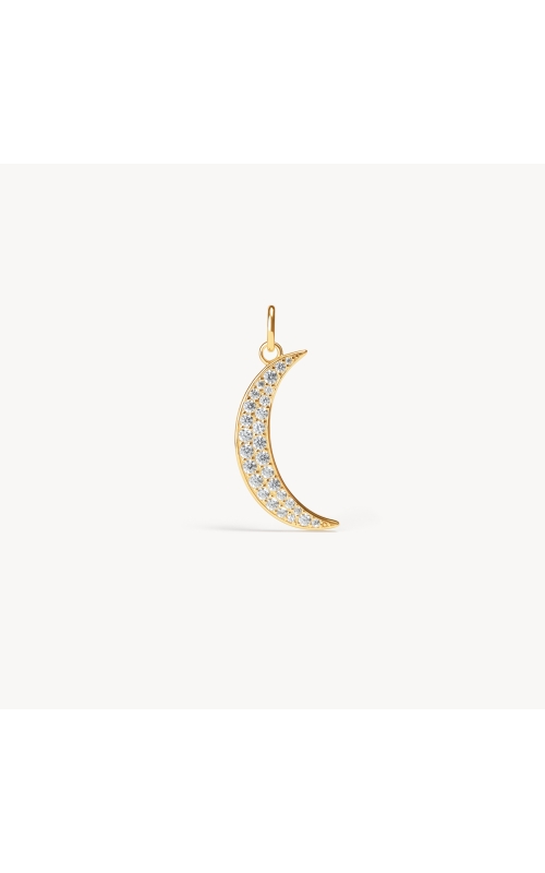 Crescent Moon Pavé - Gold
