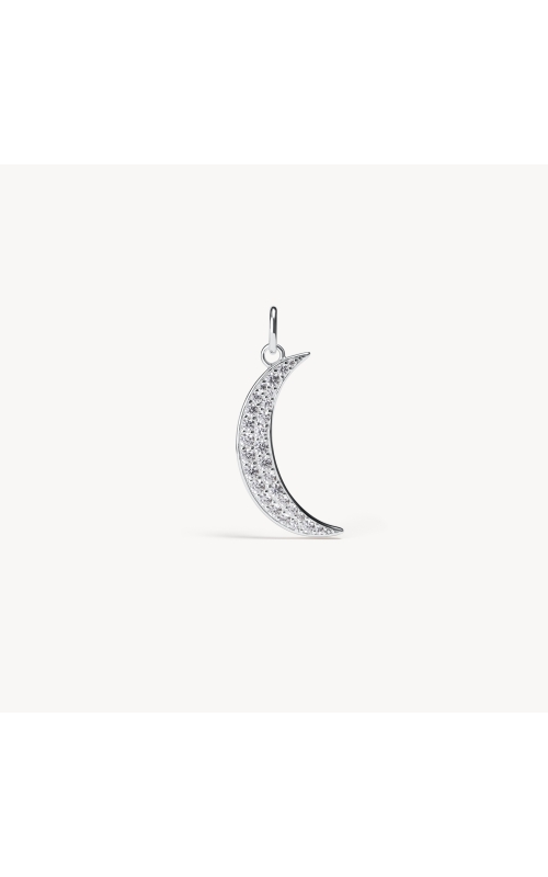Crescent Moon Pavé - Silver