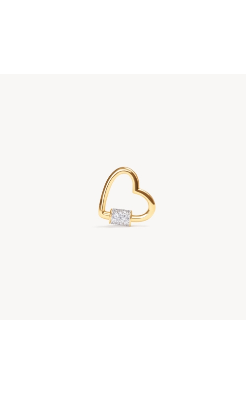 Heart Carabiner Twist Link Charm Holder - Gold