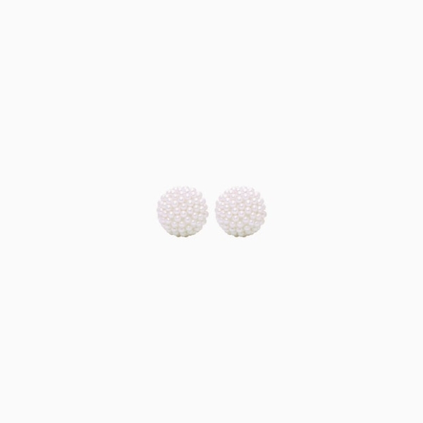 Small Sparkle Ball Studs - June Simulated Pearl