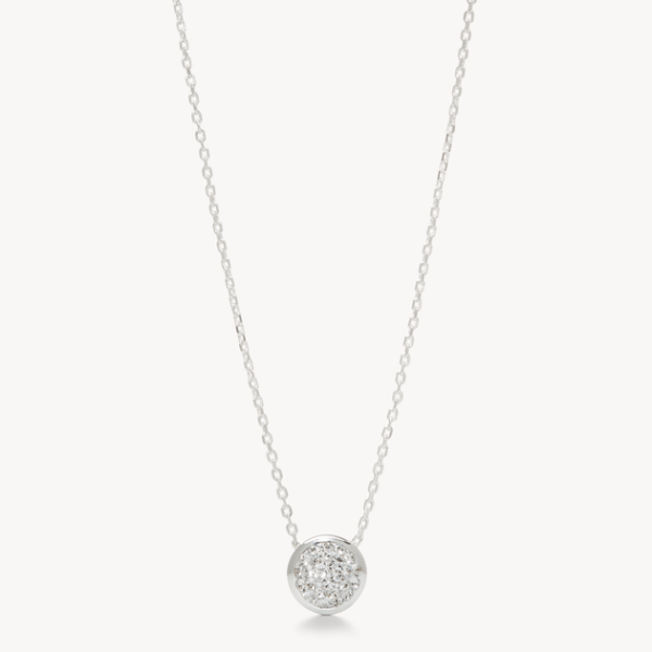 Sparkle Bezel Pendant - White