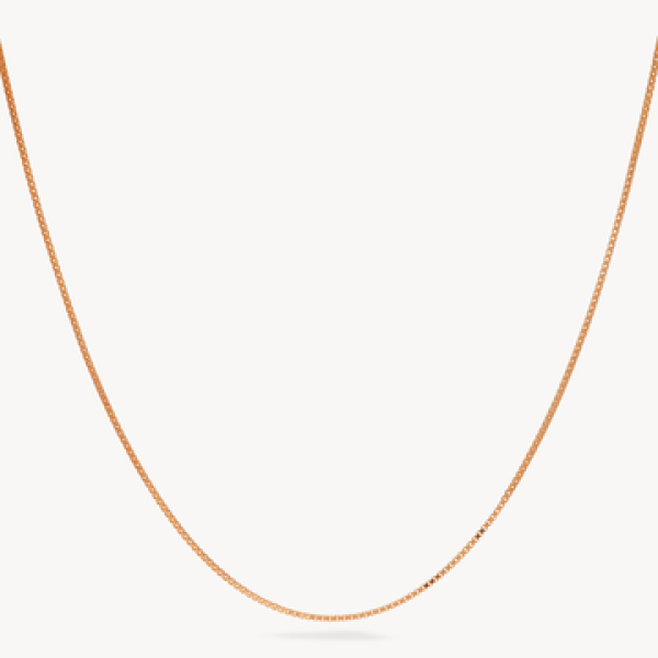 Box Chain with Extender - Rose Gold