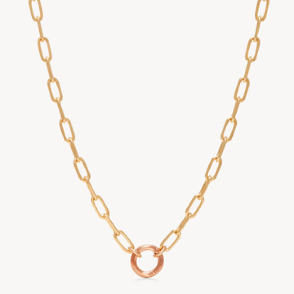 Clip Charm Chain - Gold Chain - Rose Link