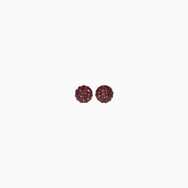 Mini Sparkle Ball Studs - Merlot