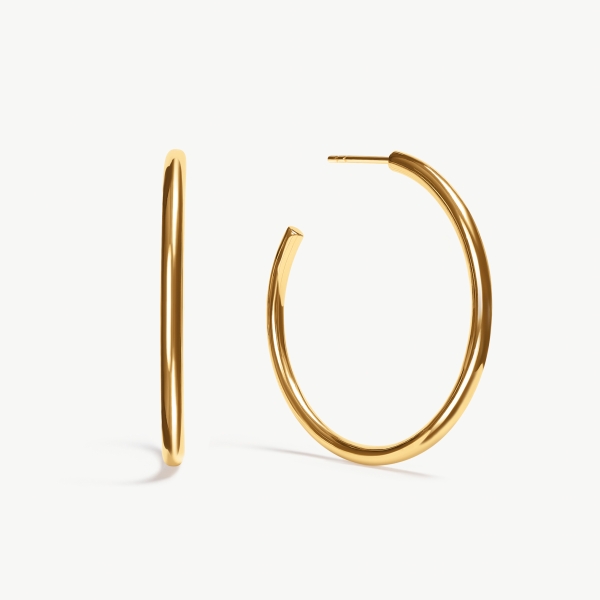 Lightweight Statement Hoops - Gold