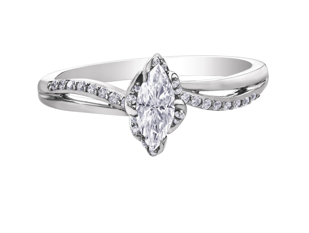 18kt palladium white gold 0.35ct diamond engagement ring 18kt palladium white gold 0.35ct diamond engagement ring