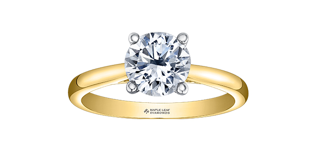 14kt yellow and white gold 0.50ct Round solitaire engagement ring 14kt yellow and white gold 0.50ct Round solitaire engagement ring