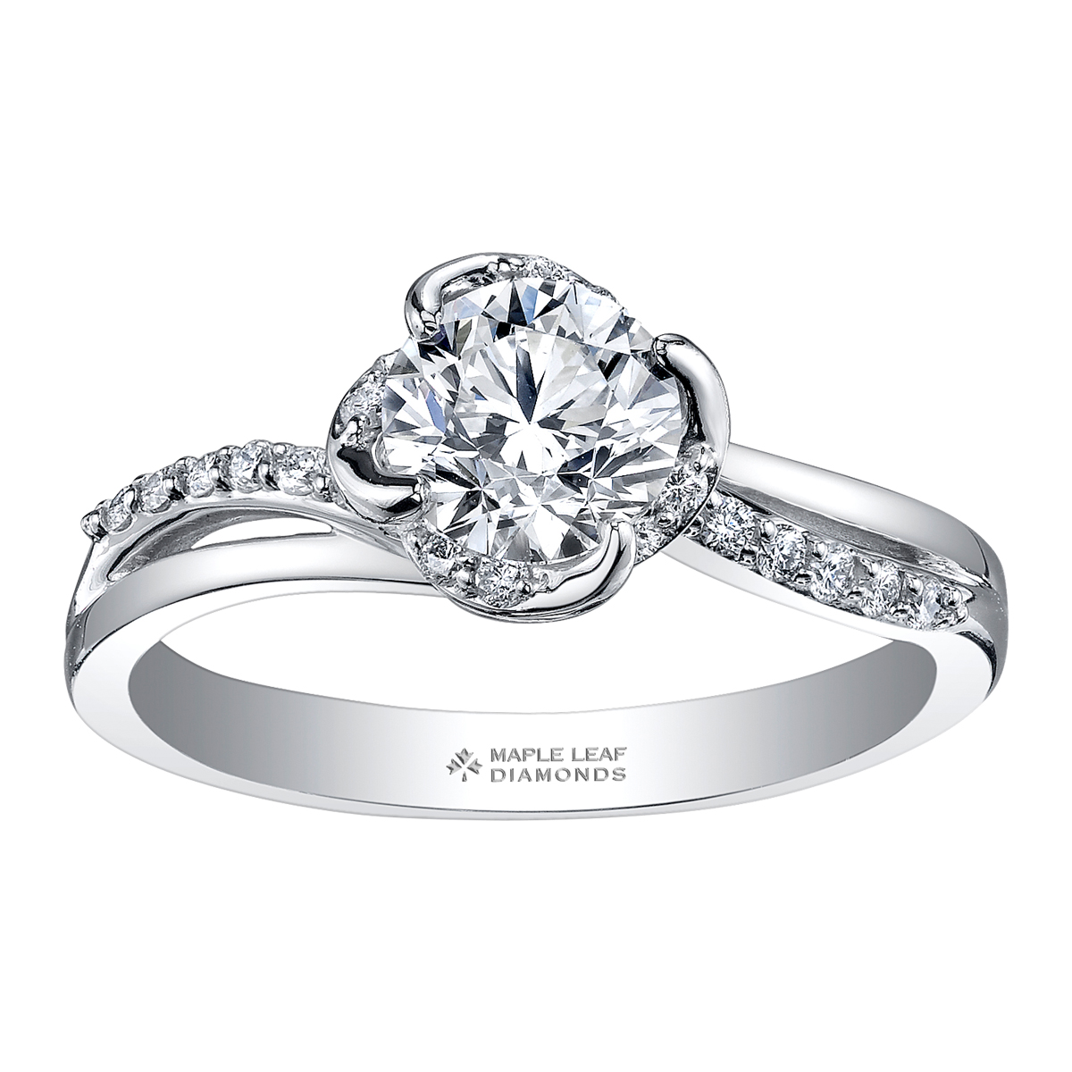 Elements of Love, Wind's Embrace, 18k palladium 0.50ct solitaire engagement ring Elements of Love, Wind's Embrace, 18k palladium 0.50ct solitaire engagement ring