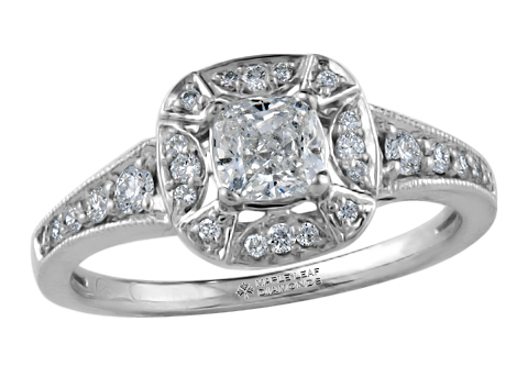 18k palladium 0.59ct Round engagement ring 18k palladium 0.59ct Round engagement ring