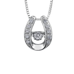 Northern Dancer, 18k palladium 0.40ct diamond pendant thumbnail 1