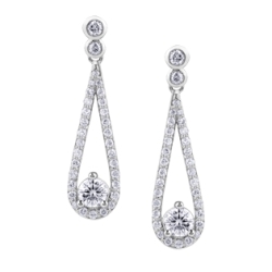 14kt White gold 0.62ct diamond earrings thumbnail 1