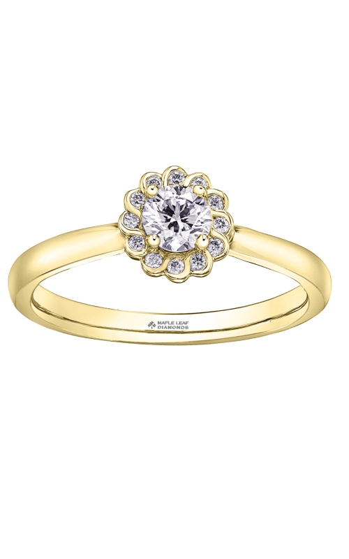 14k yellow gold 0.20ct Round engagement ring