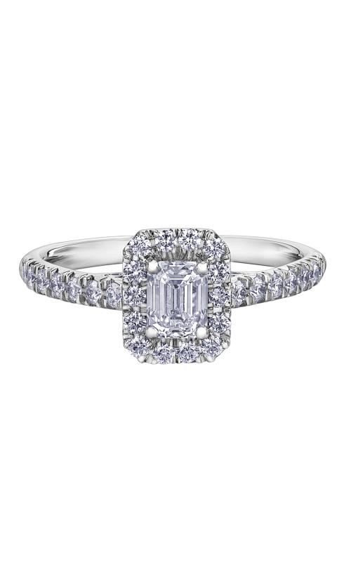 Elements of Love, Tides of Love, 18kt palladium 0.53ct Emerald diamond engagement ring