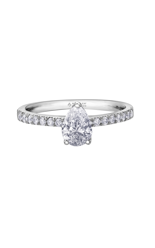 18k palladium 0.70ct Pear solitaire engagement ring