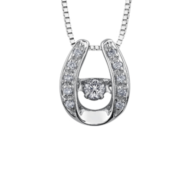 Northern Dancer, 18k palladium 0.40ct diamond pendant