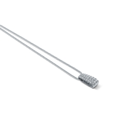 18k white gold pendant on chain thumbnail 1