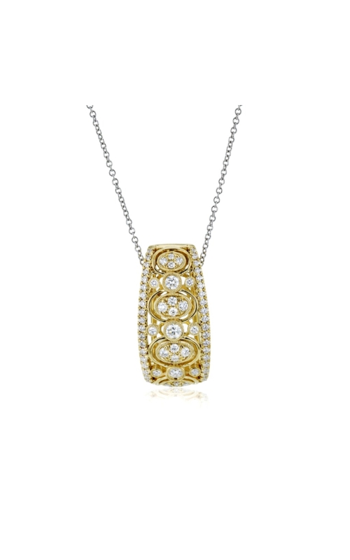 18k Yellow and white gold designer pendant