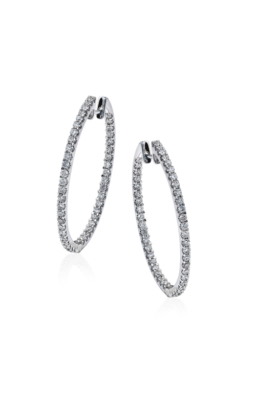 18kt white gold hoops 1.21ctw
