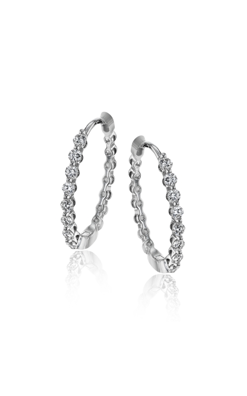 18k white gold Hoops
