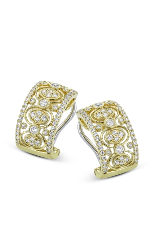 18k yellow and white gold designer Earrings